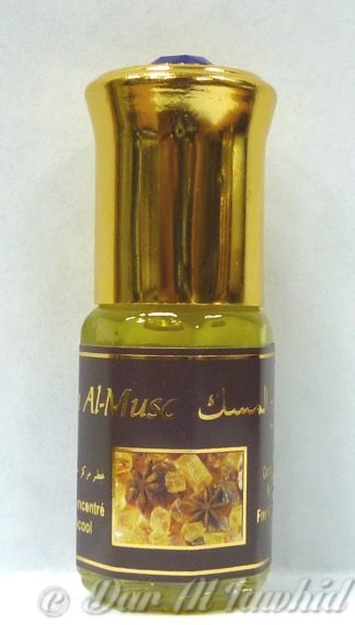 Parfum concentré sans alcool Musc d'Or Rouh Al-Musc (3ml). Mixte (hommes et femmes).