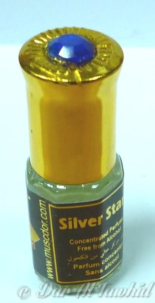 Parfum concentré sans alcool Musc d'Or Silver Stars (3 ml).Parfum hommes.