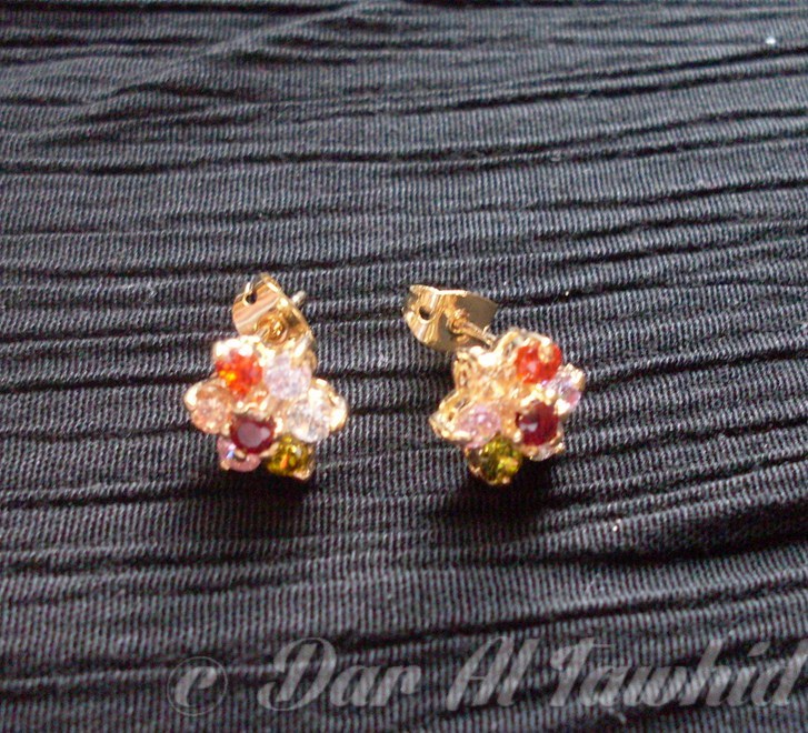 boucle d'oreilles en forme de fleur