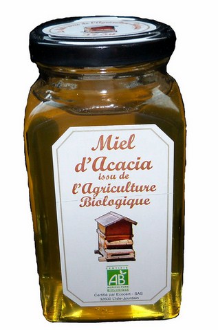 Miel d'acacia issus de l'agriculture biologique