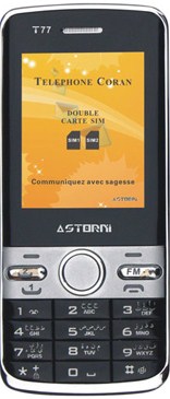 Nouveau Téléphone portable Astorni T77 double Sim avec 7 récitateurs